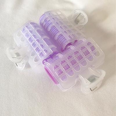 3 adet/grup 2 Boyutu bigudiler Mor Taşınabilir Plastik Şekillendirme Sabitleme DIY Şekillendirici Rulo Rulo Bigudi Güzellik Aracı Kadın için