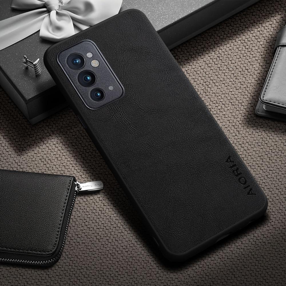 Phone Case - Luxury Retro Faux Leather Phone Case for Oneplus 9 8 7 6 Pro 9R 9RT 9 US 6T 8T 7T Pro Matte Soft Bumper Hard Back Cover Fashion Case
