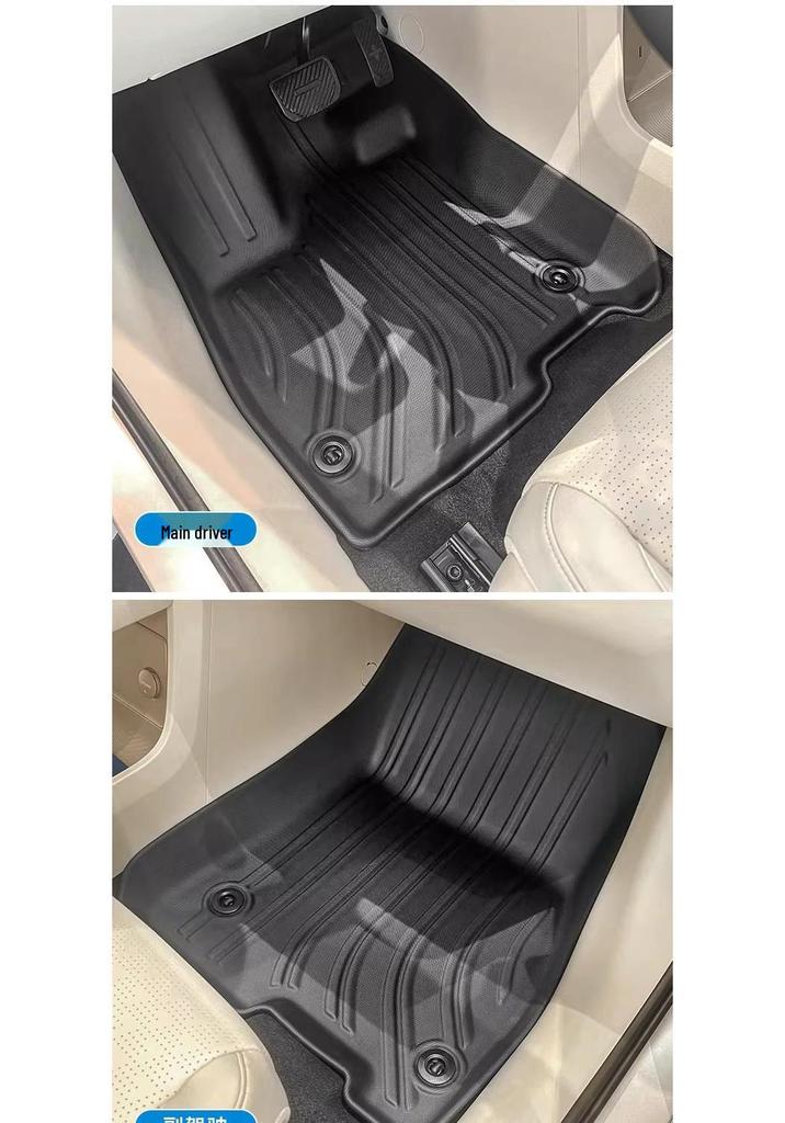 Toyota BZ3X BaiZhi 3X EV TPE Floor Mats for Left/Right Hand Drive: Waterproof Rubber Trunk Carpets