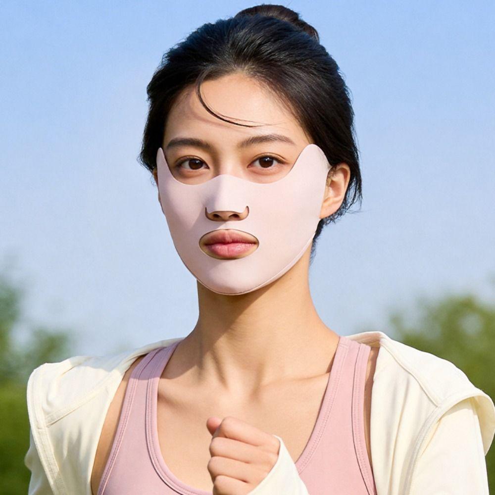 Breathable Sunscreen Mask Thin Face Cover Elastic Sunscreen Face Scarf Outdoor