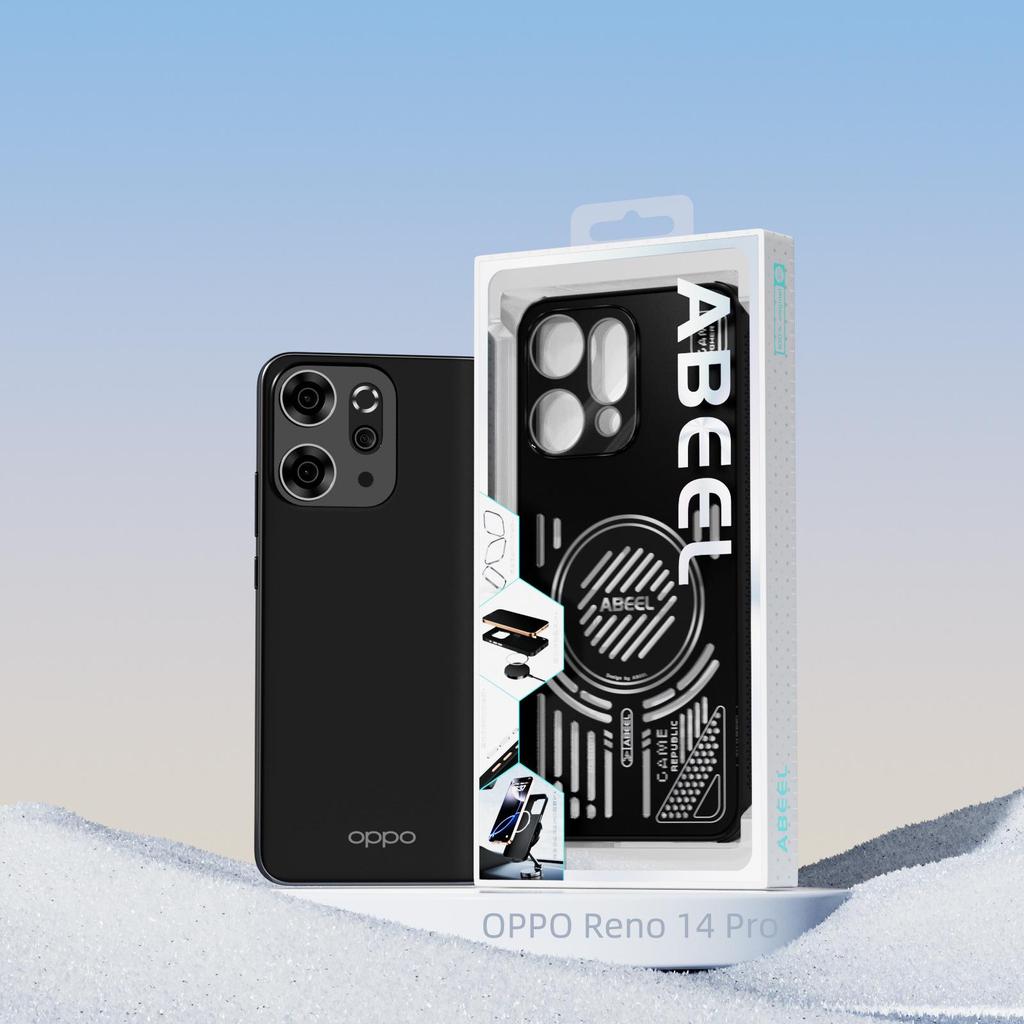OPPO Reno14 Pro Ice Aluminum Magnetic Protective Phone Case with Heat Dissipation and Drop-Proof Design