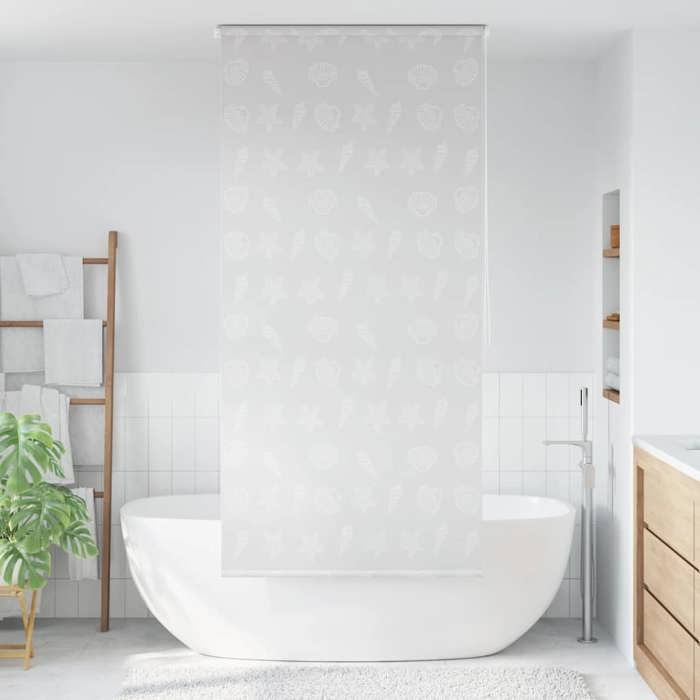 VidaXL Store Roulant de Douche 120x240 cm Étoile de Mer Rideaux de Douche 142861