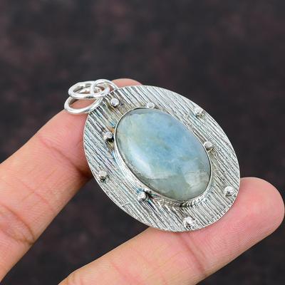 Ciondolo acquamarina Gioielli fatti a mano Ciondolo in argento sterling 925 Ciondolo in stile unico Gioielli con pietre preziose reali Regalo per un amico Ciondolo nuovo di zecca