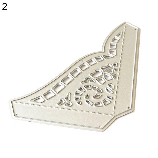 Blommig spetskort Kolstål Skärform Hantverkspappersform DIY Stansmallar