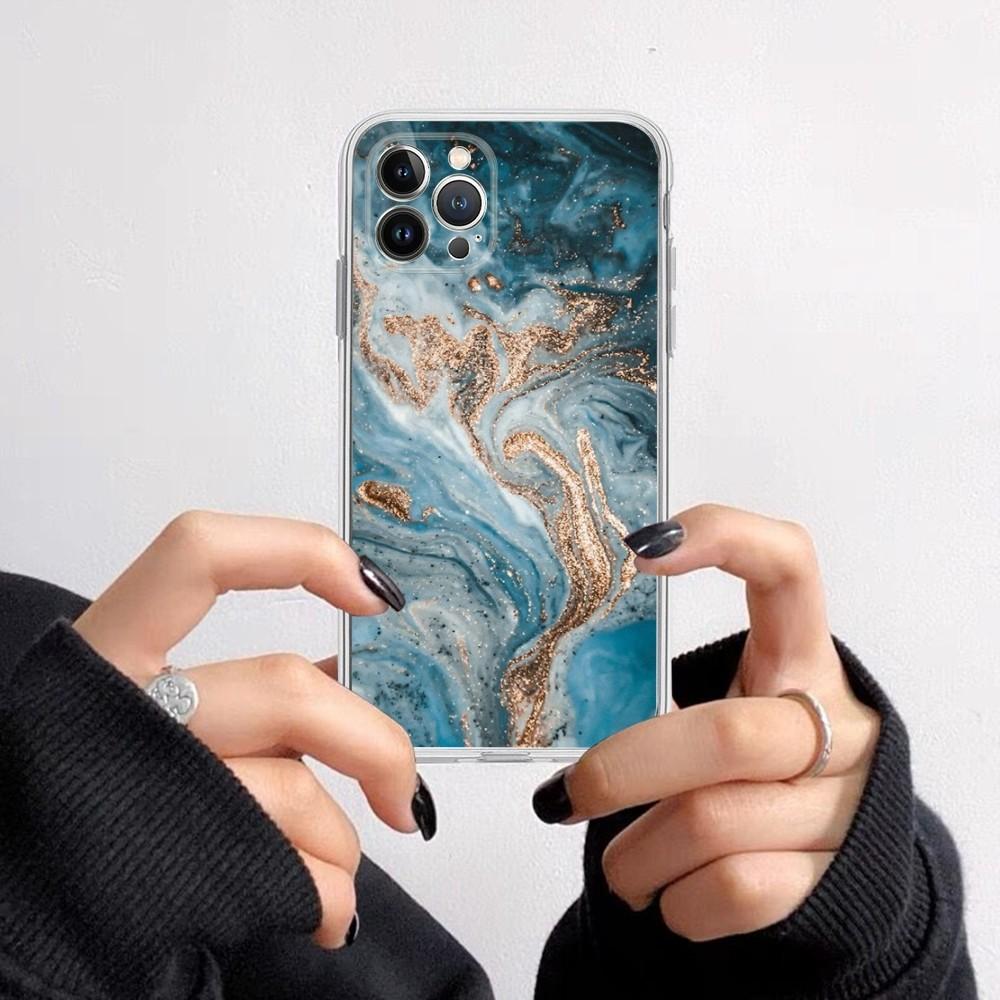 Marble Art Fashion Pattern Phone Case for iPhone 16 15 8 7 6 6S Plus X SE XR XS 14 11 12 13 Mini Pro Max Mobile Case
