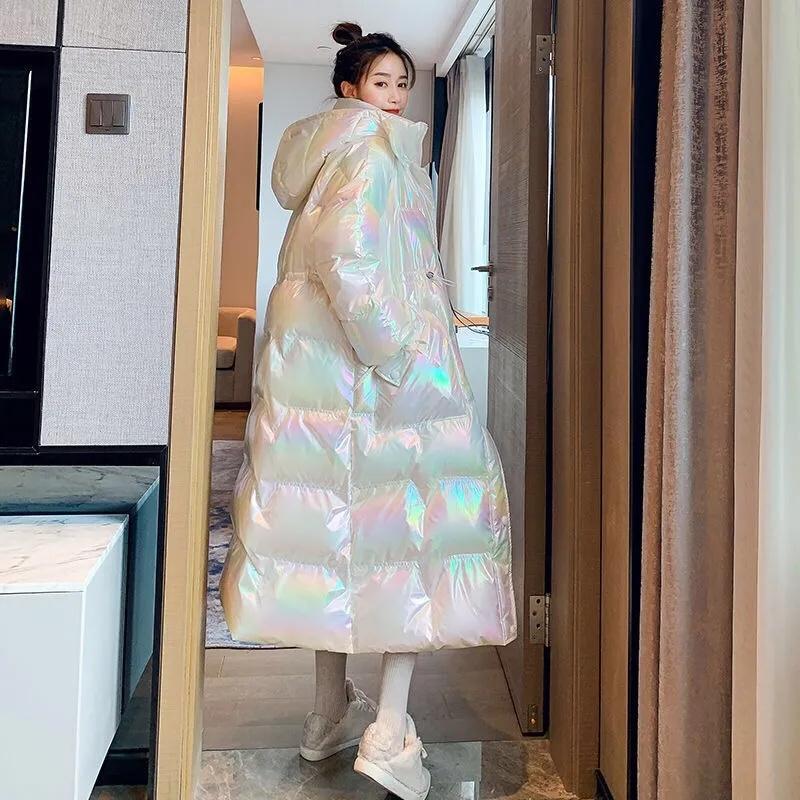 2024 Nuovo Parka Lungo Invernale Impermeabile da Donna in Cotone Imbottito Giacca da Donna con Cappuccio Spesso e Caldo Cappotto da Neve Moda Capispalla Oversize