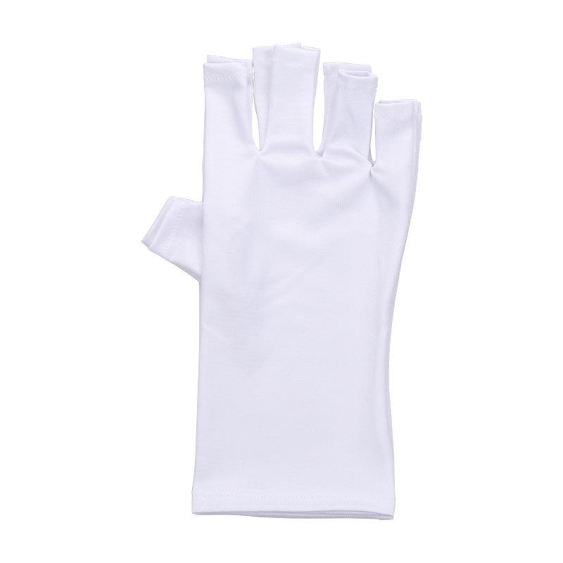 UV-Blocking Half-Finger Gloves for Nail Salons - Protects Against Phototherapy and Radiation 
