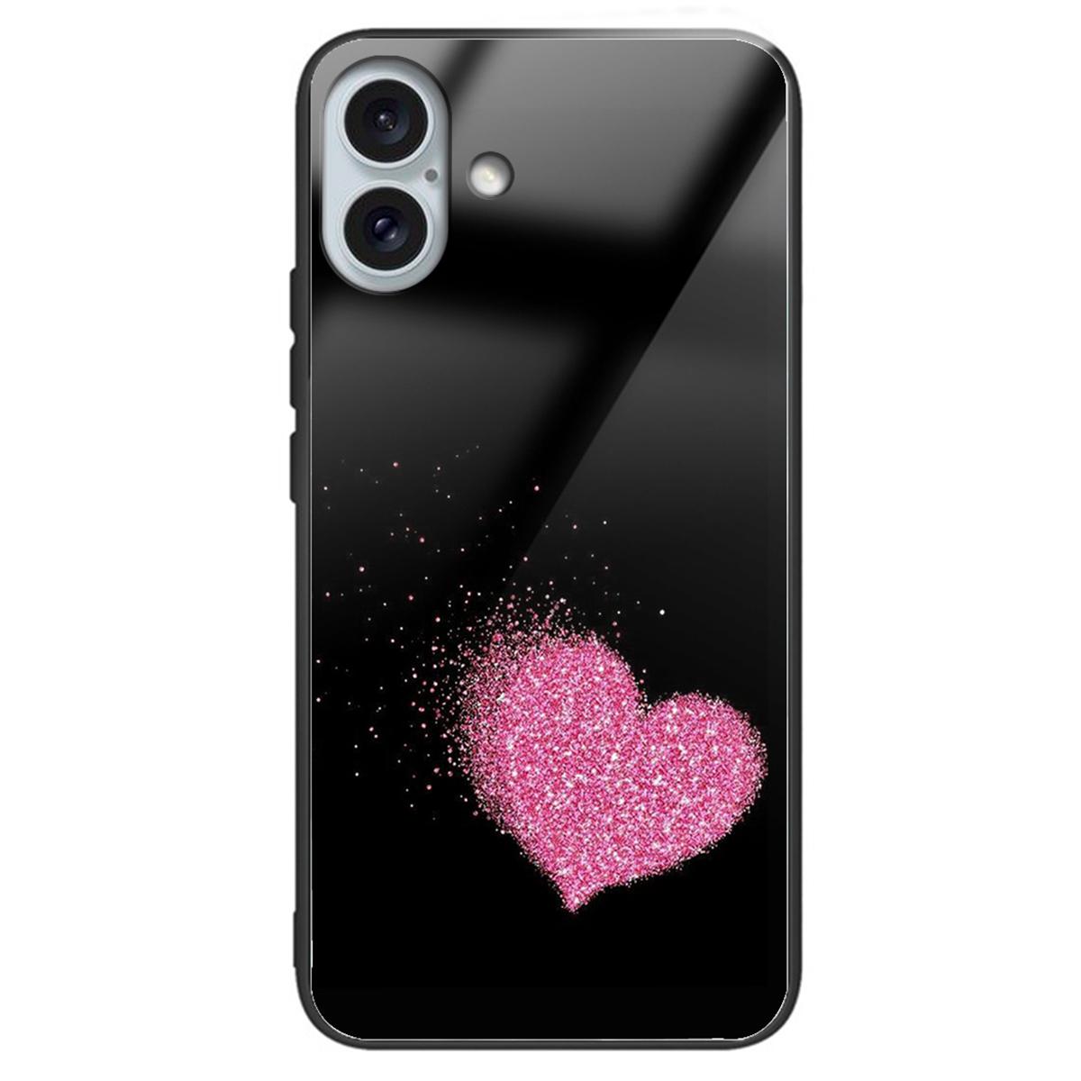 

For iPhone 16 Case Tempered Glass TPU Drop-Proof Phone Cover Pattern Printing