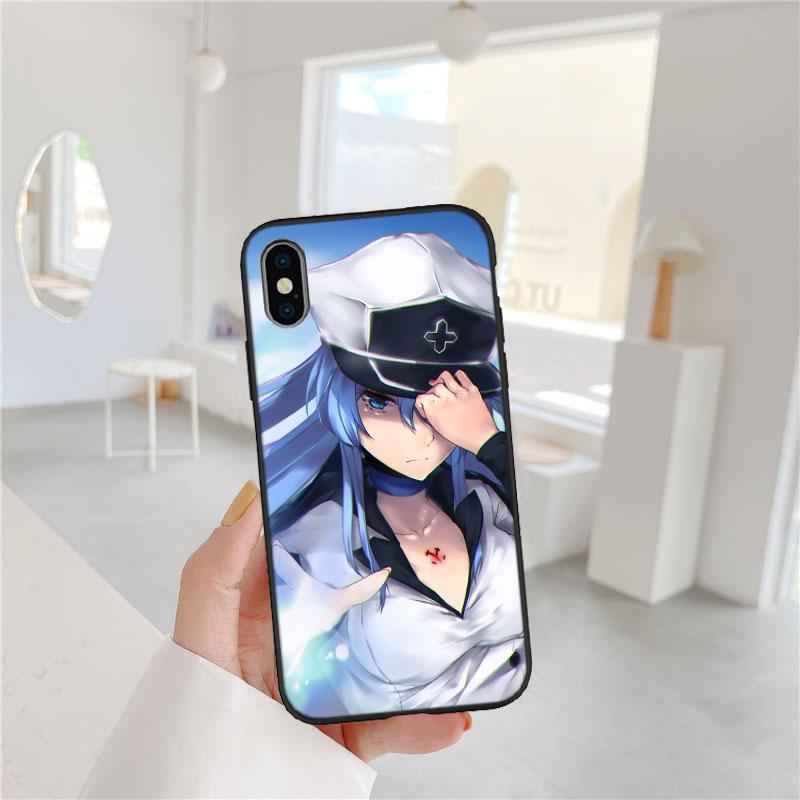 CJ10 Anime Esdeath Soft Shell Phone Case for Redmi Note 10 11 12 Pro Max 10S 10C 10T 11A 11S 12S 12C