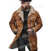 Men's 2026 Autumn/Winter Suede Patchwork Jacket with Multi-Pocket Zipper