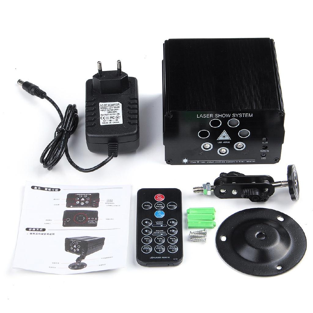 120 Modes Sound Activated Party Light Strobes Laser Light 9W RGB LED Stage Light Christmas DJ Club Home KTV Party Bar