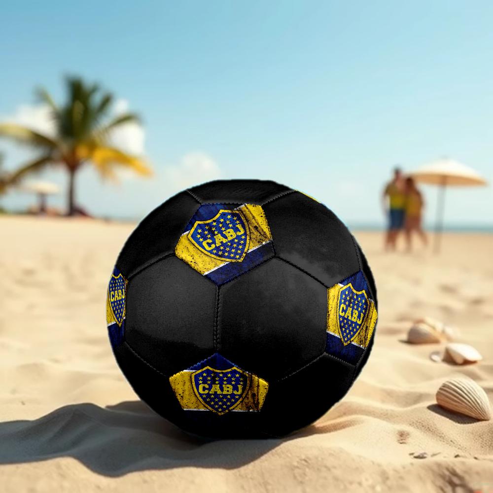 Pallone da Calcio Boca Juniors, colorato, adatto a tutte le età, cucito a macchina, materiale PVC, qualità da competizione, resistente e con elevato rimbalzo