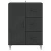 Sideboard Black 66 X 34.5 X 89.5 Cm Particle Board