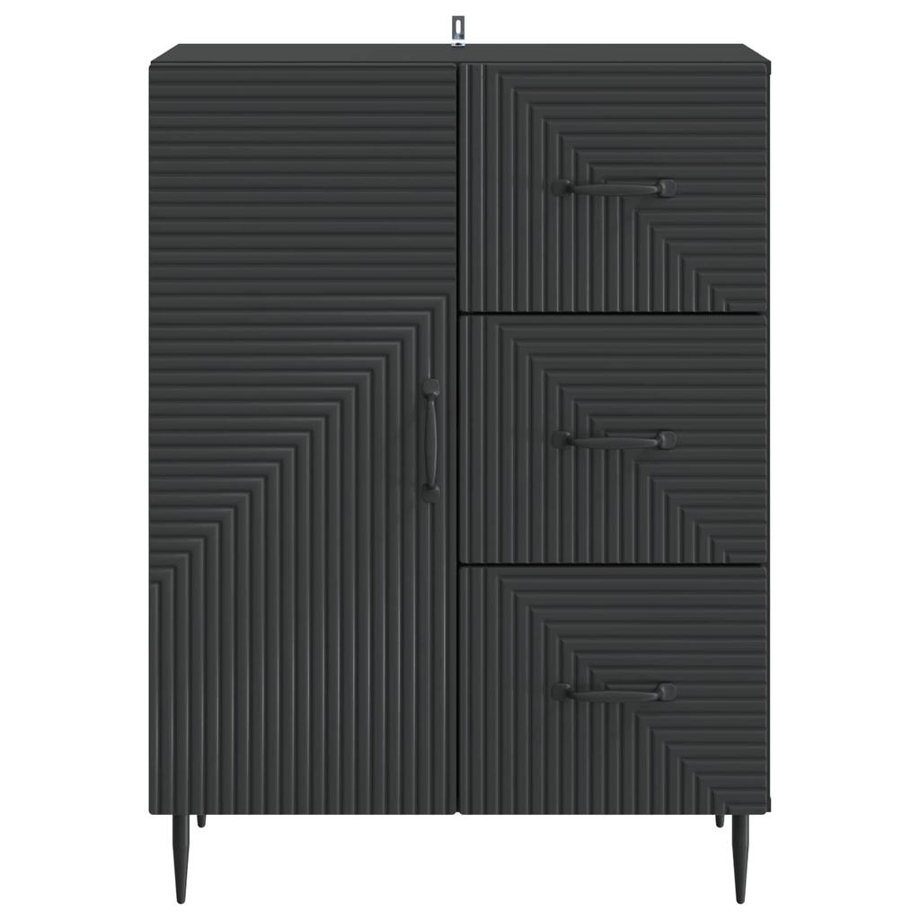 Sideboard Black 66 X 34.5 X 89.5 Cm Particle Board