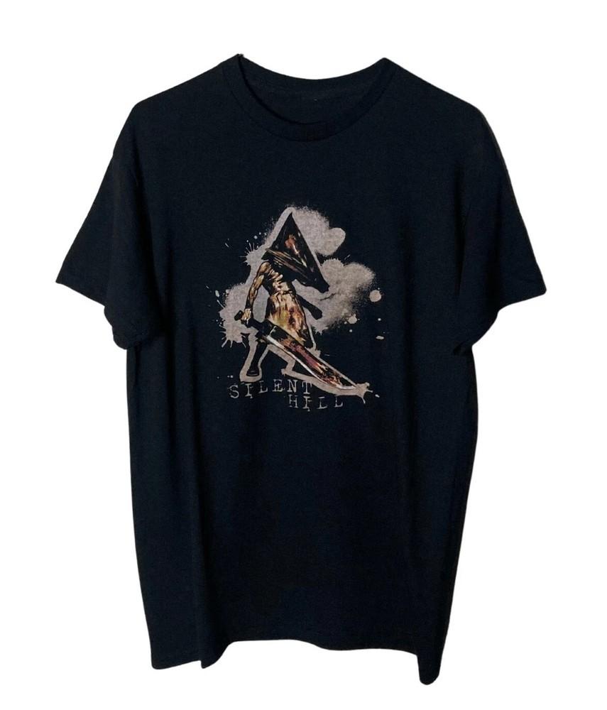 PYRAMID HEAD Silent Hill 2 ФУТБОЛКА JAMES ТИШИНА Ужас - GILDAN - ВЫСОКОКАЧЕСТВЕННАЯ ПЕЧАТЬ Унисекс Футболка S
