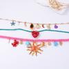 Fruit Sun Pendant Necklace Love Dopamine Necklace Geometric Rice Bead Necklace  Gift