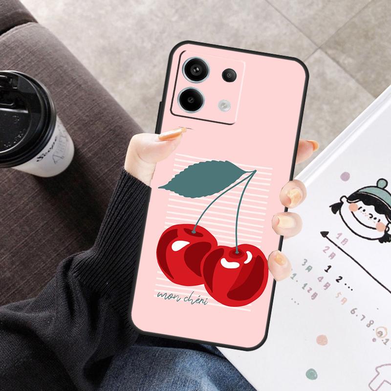Red Cherry Summer Fruit Cover For Xiaomi Redmi Note 14 13 10 11 12 15 Pro Plus Case For Redmi 15 15C 14C 10C 12C 13C