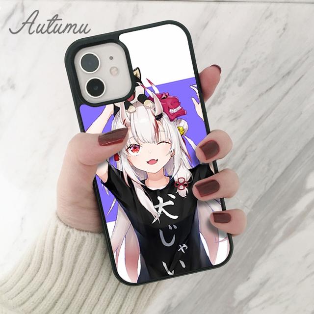 Nakiri Ayame Hololive Girl Phone Case for iPhone 11 12 13 14 Pro Max Mini XR XS SE 2020 6S 7 8 Plus Samsung Galaxy S21 S22 Cover