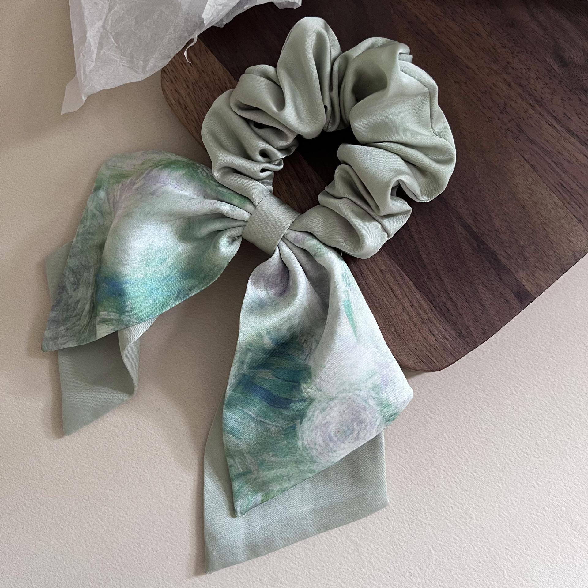 

Расширенный смысл, Смешивание масляной живописи, Атласная повязка на голову, Женский, Новый стиль, Французский темперамент, Элегантность, Завязанный в хвост шнур для волос, Головной убор