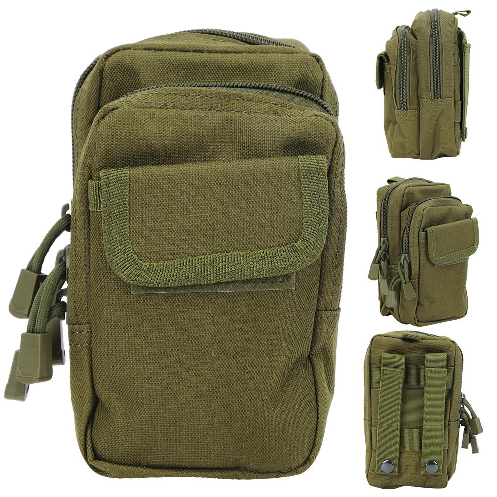 Outdoor Military Mini Waist Storage Bag Phone Pack Nylon Army Green for Sports Backpack Accessory Bags