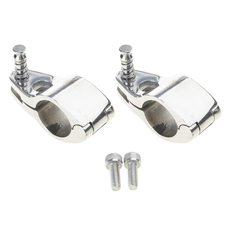 

2Pcs Marine Canopy Clamp Set Quick Release Design Spring Pin Mechanism Tool Free Installation Suitable for 22-32mm Tubes 25MM