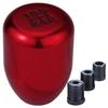 Arenbel 5 Speed Automotive Alloy Shifter Knob Head Short Gear Lever Shift Handle Fit Most Manual Car Red