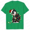 Fashion Trendy T Shirt Short Sleeve Tees for Unisex Funny Christmas Lights Cat T Shirts Female Korean Casual Streetwear Tshirt