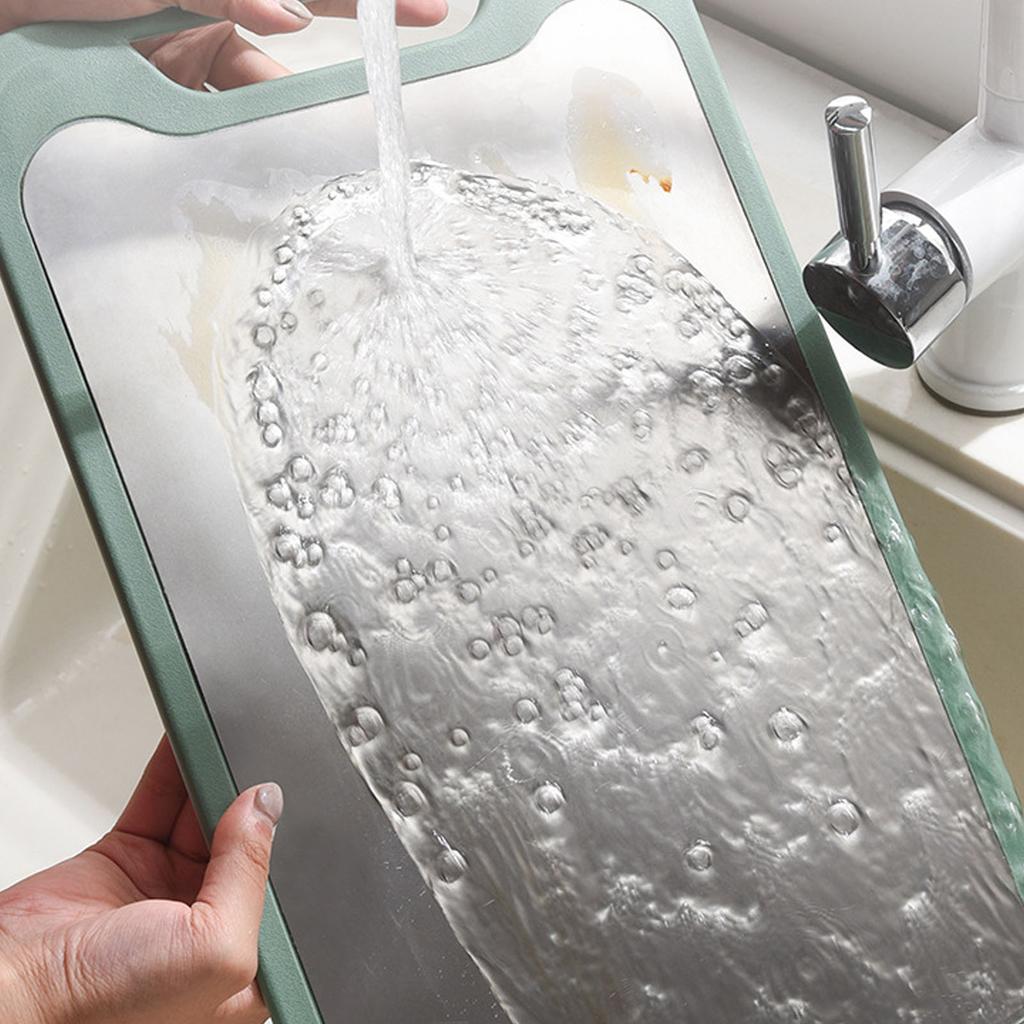 304 Stainless Steel Cutting Board Sticky Bottom Double Sided Cutting Board Highly Waterproof for Kitchen for Vegetable