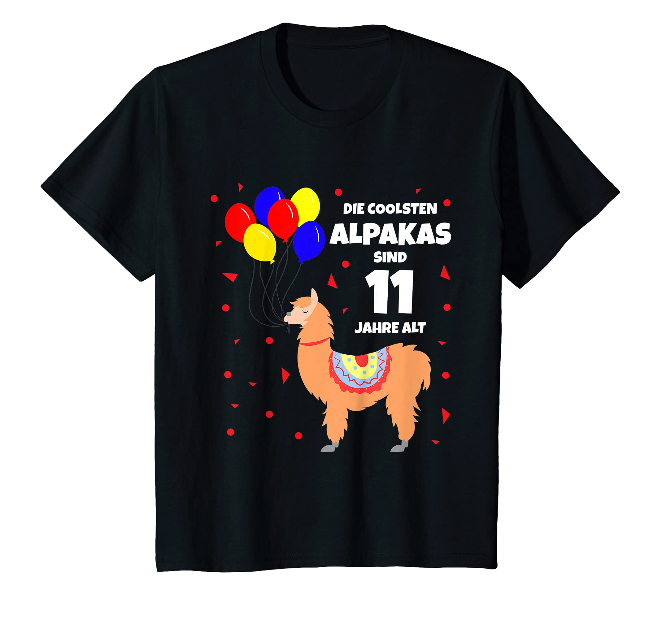 

Kids Cool Alpaca Birthday 11th Year Party Balloon T-Shirt T-Shirt