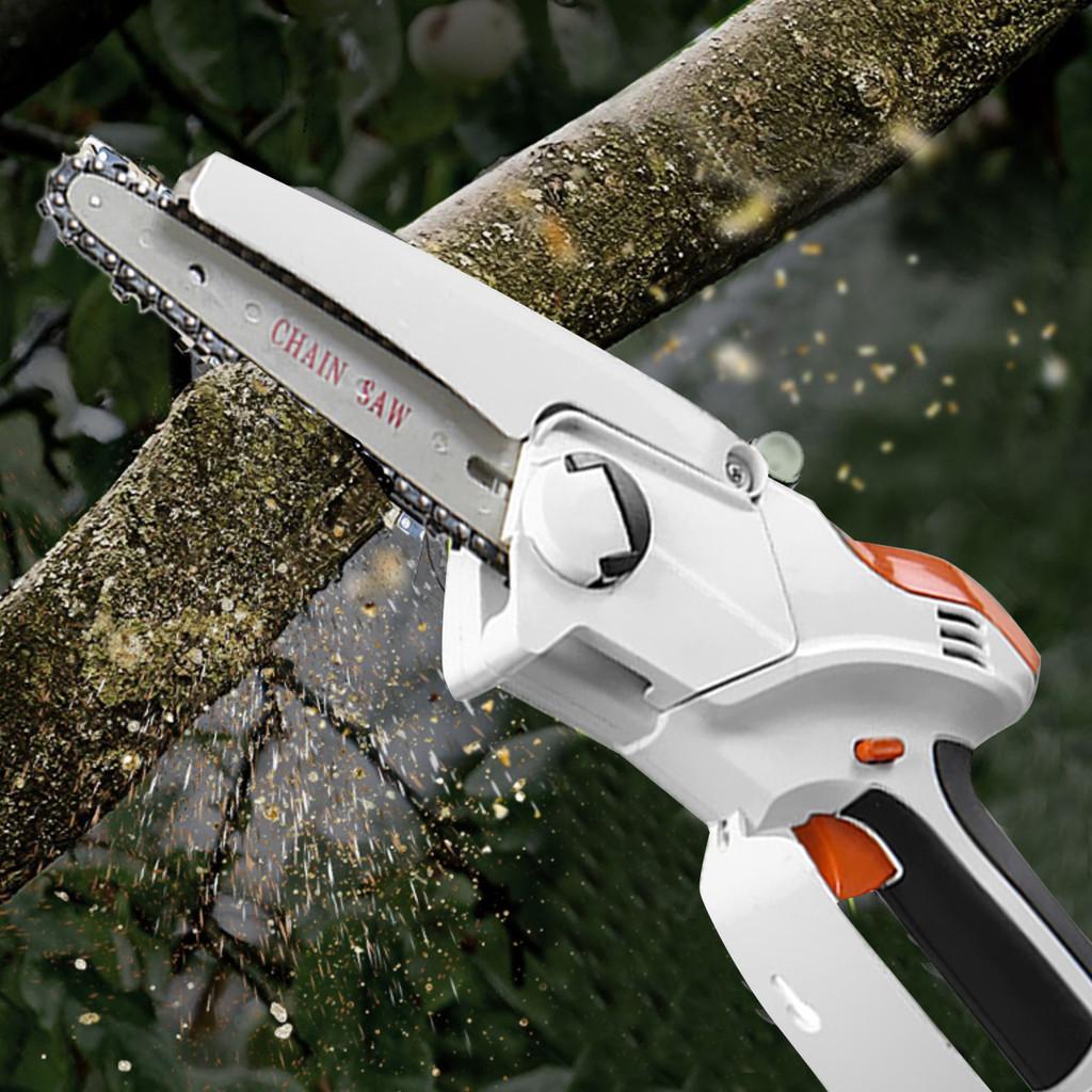 18V 6 Inch Telescoping Pole Electric Chainsaw Cordless Rechargeable High Branch Saw Garden Tree Pruning Tool