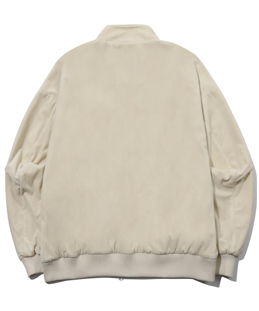 Cpgn Studio Velvet Racing Track Jacket Cream
