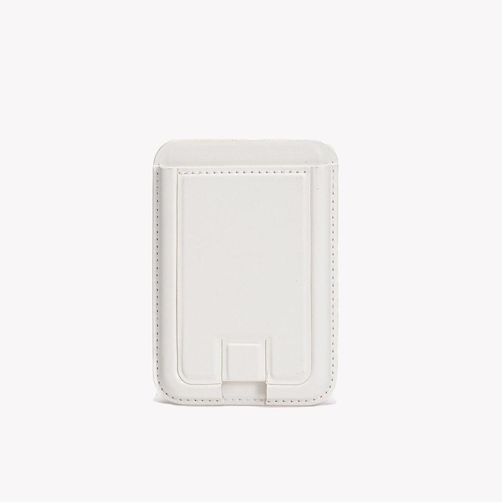 Strong Magnetic Card Holder Stand for iPhone 17 Pro - H-shaped Magsafe Card Sleeve with N52+PU Leather