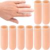 Finger Sleeves 8pcs Gel Thumb Finger Tubes for Golf Basketball Golf Cracked Finger Painting Working