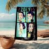 Ultra-Soft Beach Towel with KPop Demon Hunters Theme,Ideal for Pool - Camping, Diving - Perfect Travel Essential, Vibrant Beach Towel.