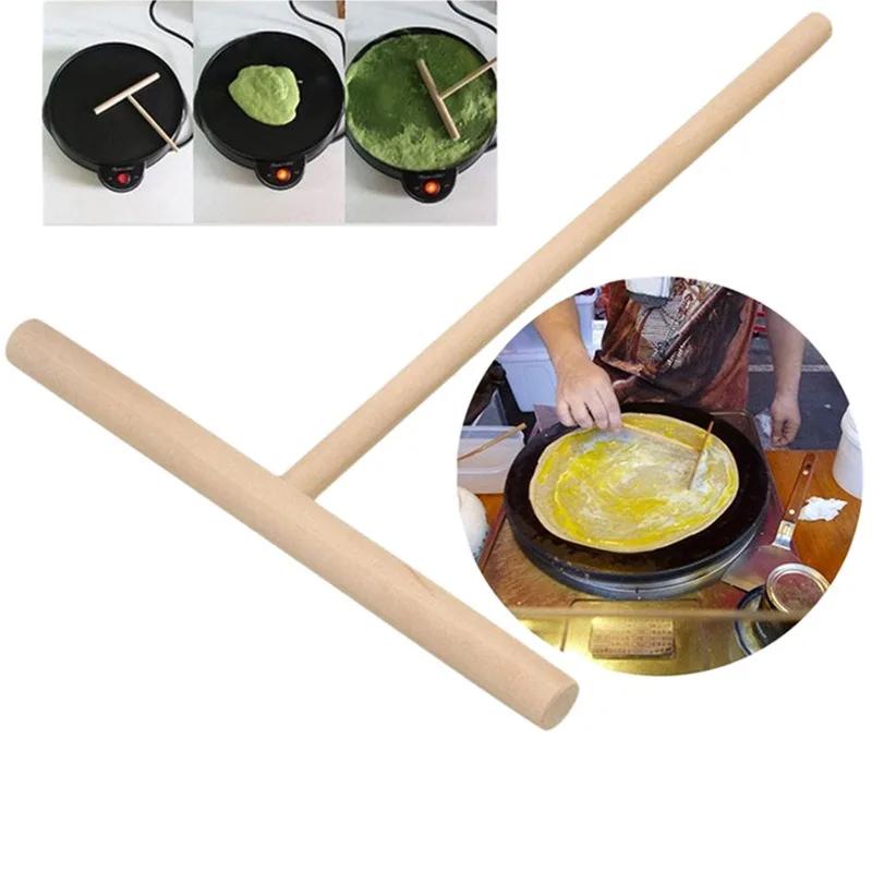 Spatola per Stendere l'Impasto delle Crêpes - Utensili e Accessori da Cucina per Guscio di Tortilla Piatto, Roti, Galette - Strumento Rotondo per Dolci e Cibi