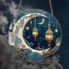 1PCS Retro Colored Disc Hanging Decoration 2D Acrylic Pendant Stained Window And Ornament Moon Hanging Sun Suncatcher W2R2