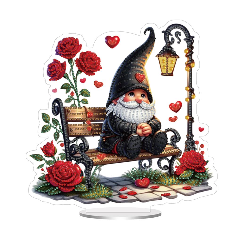 Acrylic Special Shape Piano Rabbit Table Top Diamond Painting Ornament Kits Rhinestones Desktop Ornaments for Home Office Decor