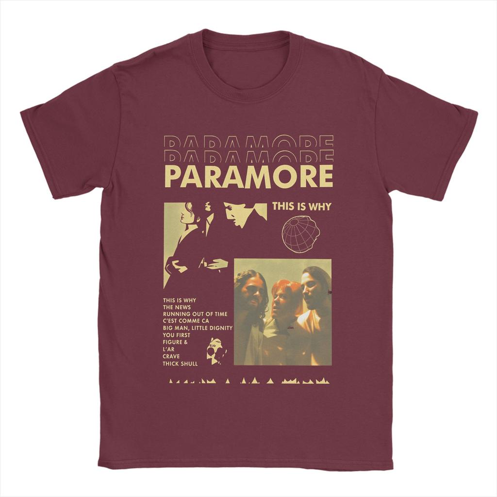 Paramore Band TShirt for Men  Casual Cotton Tees Crew Neck Short Sleeve T Shirt Plus Size Tops