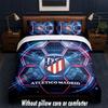 Set Biancheria da Letto Design Atletico Madrid 1 Copripiumino + 2 Federe Morbido Traspirante Biancheria da Letto per la Casa