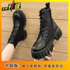Versatile short boots British platform locomotive single boots New Martin boots for women in spring and autumn 2025