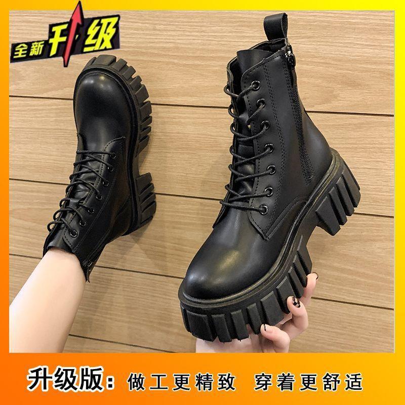 Versatile short boots British platform locomotive single boots New Martin boots for women in spring and autumn 2025
