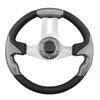 Golf Cart Sports Style Steering Wheel with PU Cortex Material and Precise Fit for Club Car Golf Cart Parts