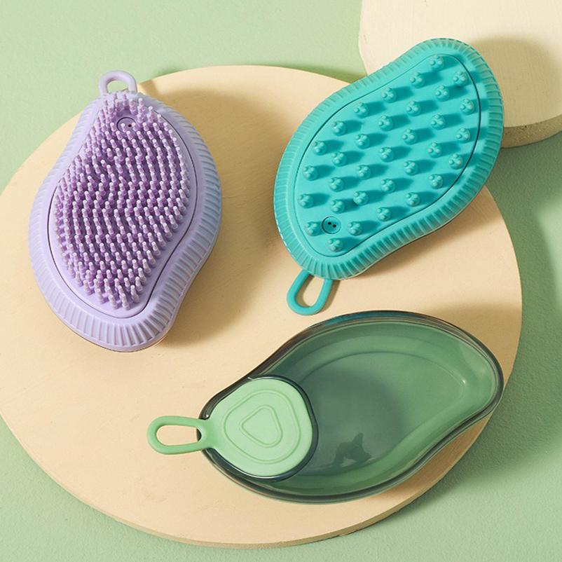 Haustier Katze Badebürste Silikongel Badebürste Spezielle Reinigungs-Massagezubehör für Hund