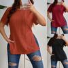 Women's Fashion Casual Summer Spring Solid Color Print Short Sleeve O-Neck Blouses & Shirts