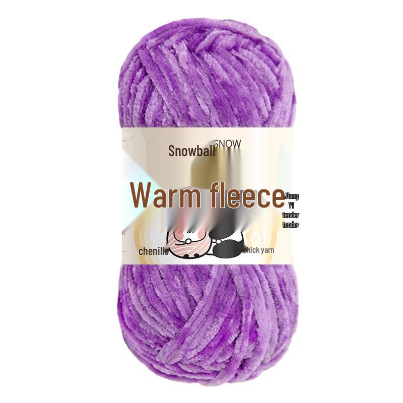 Jiate Snowball Chenille Yarn: Cozy, Thick, Fluffy Yarn for DIY Crochet, Gold Velvet Knit, Shoes, and Scarf Projects.