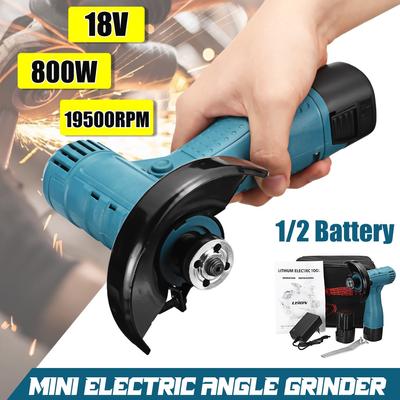 100mm 18V 800W Esmerilhadeira angular elétrica portátil ferramenta de polimento de corte com 1/2 Bateria