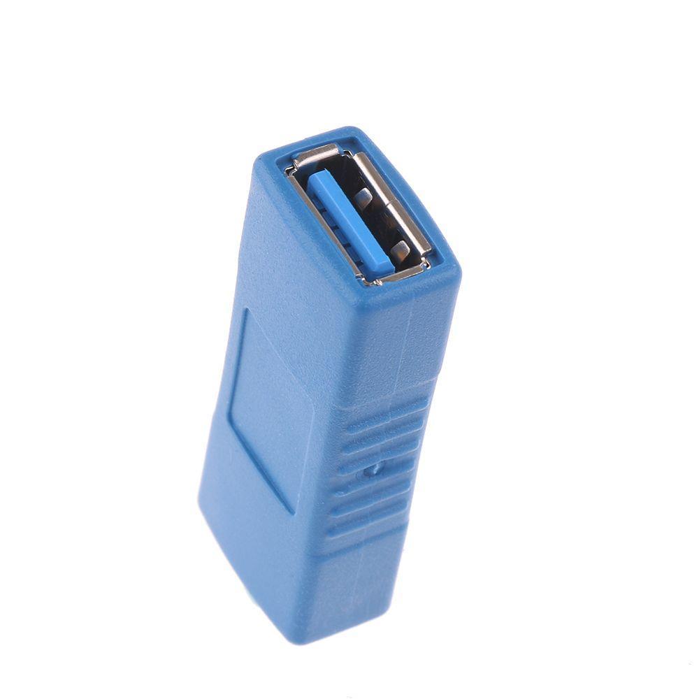 Black Blue Consumer Electronics Coupler Gender Connector USB 3.0 Adapter Type A Female To Female