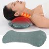 Linen Wormwood Filling Neck Pillow Bone Shape Soreness Relief Neck Support Pillow for Adult