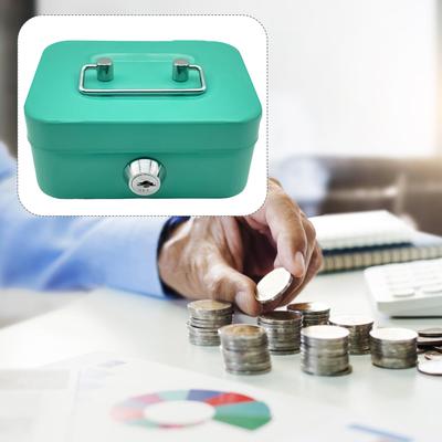 Kids Cash Box with Lock Creative Durable Coin Bank Organizer Box Money Can for Kids Birthday New Year Gifts