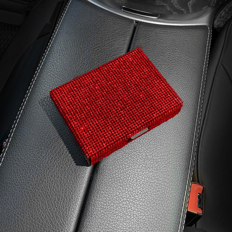 

Автомобильные аксессуары Bling для женщин, чехол-книжка для водительских прав, органайзер для хранения кредитных карт, удостоверений личности красный